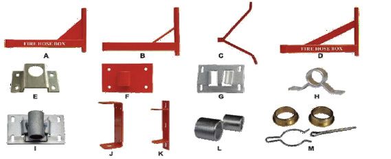 Hose Reel Arms, Brackets, Locks & Holders