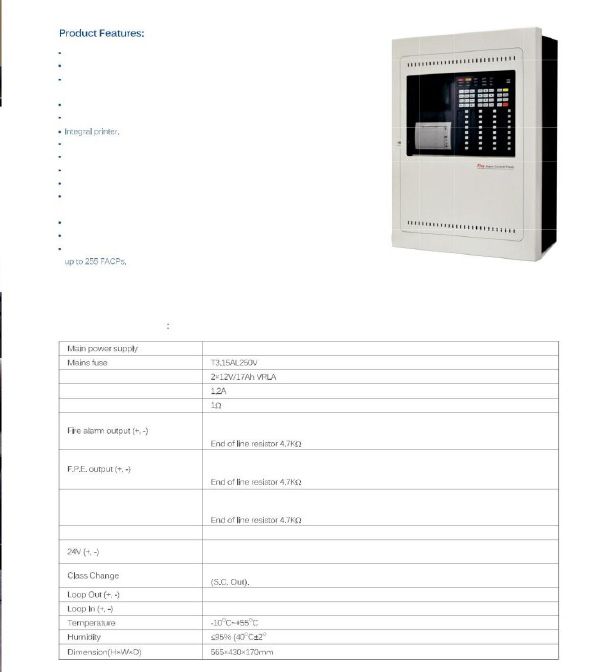 Sanjiang Fire Alarm Control Panel